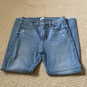 Loft Slim Pockets Ripped Relaxed Jeans